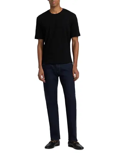Giorgio Armani Men's Stretch Jersey Crewneck T-Shirt - Solid Black - Size 40 | Thumbnail 2 Giorgio Armani Men's Stretch Jersey Crewneck T-Shirt - Solid Black - Size 40 | Thumbnail 2