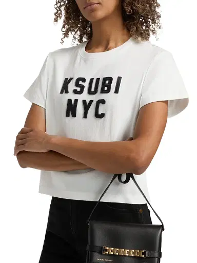 Ksubi Women's NYC Shrunken Crop T-Shirt - White | Thumbnail 6 Ksubi Women's NYC Shrunken Crop T-Shirt - White | Thumbnail 6