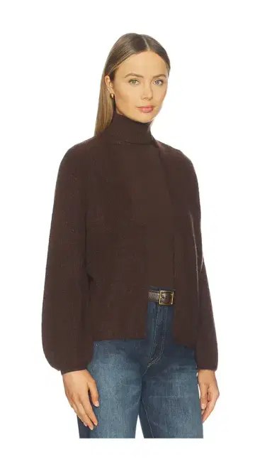 W. Cashmere Juniper Balloon-sleeve Open Cardigan | Thumbnail 2 W. Cashmere Juniper Balloon-sleeve Open Cardigan | Thumbnail 2