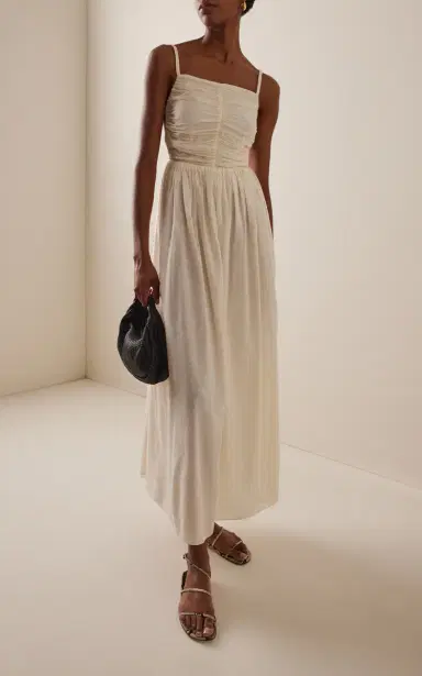 Moré Noir Claire Cotton-Silk Voile Dress | Thumbnail 2 Moré Noir Claire Cotton-Silk Voile Dress | Thumbnail 2