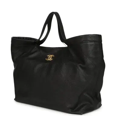 Chanel Chanel Maxi Coco Shopping Bag Black Caviar Brushed Gold Hardware | Thumbnail 5 Chanel Chanel Maxi Coco Shopping Bag Black Caviar Brushed Gold Hardware | Thumbnail 5