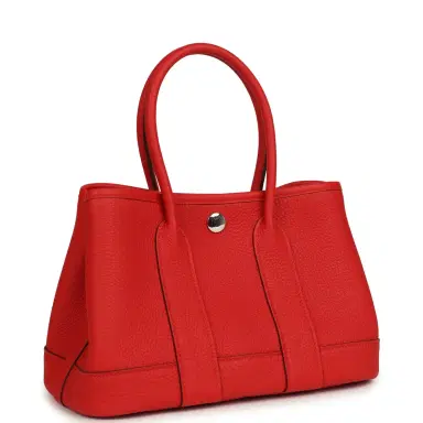 HERMÈS Hermes Garden Party Neo 23 Rouge De Coeur Togo Palladium Hardware | Thumbnail 2 HERMÈS Hermes Garden Party Neo 23 Rouge De Coeur Togo Palladium Hardware | Thumbnail 2