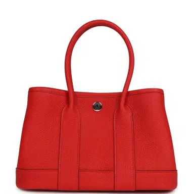 HERMÈS Hermes Garden Party Neo 23 Rouge De Coeur Togo Palladium Hardware | Thumbnail 4 HERMÈS Hermes Garden Party Neo 23 Rouge De Coeur Togo Palladium Hardware | Thumbnail 4