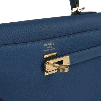 HERMÈS Hermes Kelly Retourne 25 Bleu Tie Togo Permabrass Hardware | Thumbnail 7 HERMÈS Hermes Kelly Retourne 25 Bleu Tie Togo Permabrass Hardware | Thumbnail 7