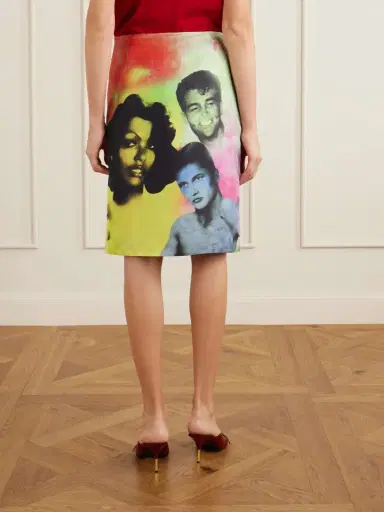 Versace Printed Silk-twill Midi Skirt | Thumbnail 4 Versace Printed Silk-twill Midi Skirt | Thumbnail 4