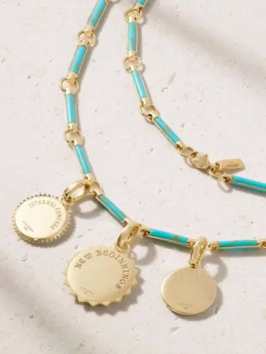 Foundrae Element 18-karat Gold, Turquoise And Diamond Necklace | Thumbnail 3 Foundrae Element 18-karat Gold, Turquoise And Diamond Necklace | Thumbnail 3