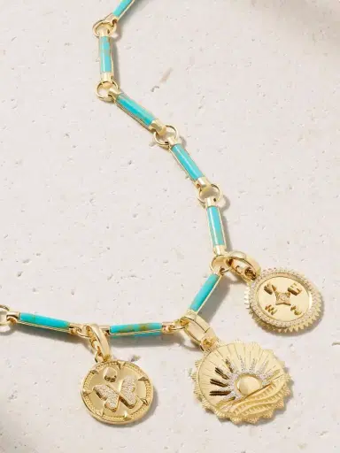 Foundrae Element 18-karat Gold, Turquoise And Diamond Necklace | Thumbnail 4 Foundrae Element 18-karat Gold, Turquoise And Diamond Necklace | Thumbnail 4