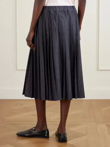 Jil Sander Pleated Denim Midi Skirt | Thumbnail 4 Jil Sander Pleated Denim Midi Skirt | Thumbnail 4