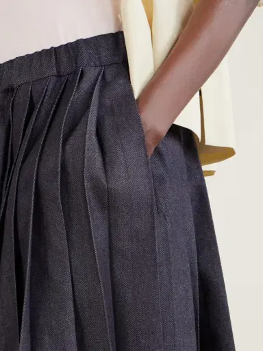 Jil Sander Pleated Denim Midi Skirt | Thumbnail 5 Jil Sander Pleated Denim Midi Skirt | Thumbnail 5