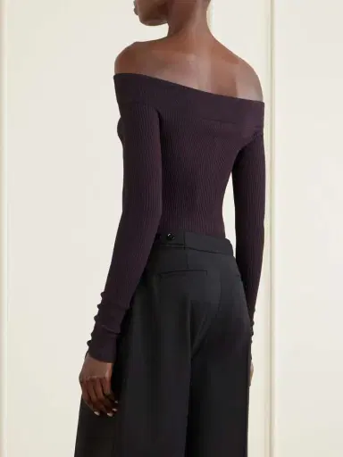 Alaïa Off-the-shoulder Ribbed-knit Bodysuit | Thumbnail 3 Alaïa Off-the-shoulder Ribbed-knit Bodysuit | Thumbnail 3