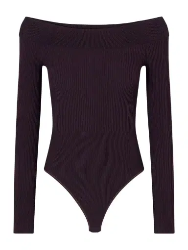 Alaïa Off-the-shoulder Ribbed-knit Bodysuit | Thumbnail 1 Alaïa Off-the-shoulder Ribbed-knit Bodysuit | Thumbnail 1