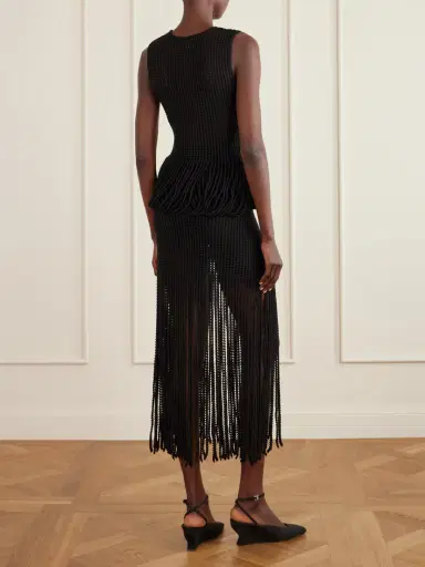 Alaïa Knitted Fringed Midi Skirt | Thumbnail 3 Alaïa Knitted Fringed Midi Skirt | Thumbnail 3