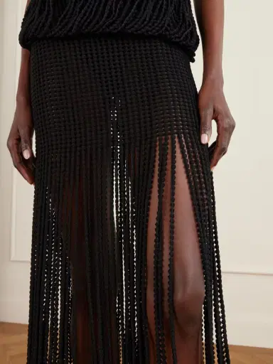 Alaïa Knitted Fringed Midi Skirt | Thumbnail 4 Alaïa Knitted Fringed Midi Skirt | Thumbnail 4