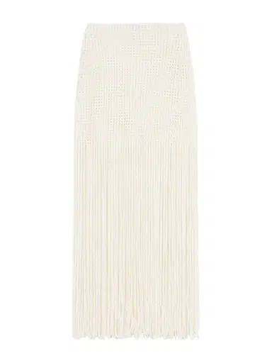 Alaïa Knitted Fringed Midi Skirt | Thumbnail 1 Alaïa Knitted Fringed Midi Skirt | Thumbnail 1