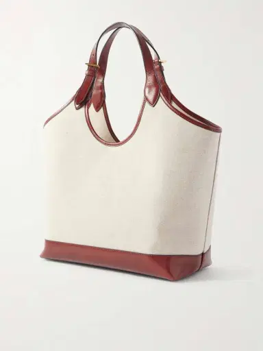 Versace Leather-trimmed Canvas Tote | Thumbnail 4 Versace Leather-trimmed Canvas Tote | Thumbnail 4