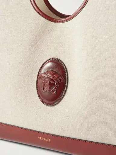 Versace Leather-trimmed Canvas Tote | Thumbnail 5 Versace Leather-trimmed Canvas Tote | Thumbnail 5