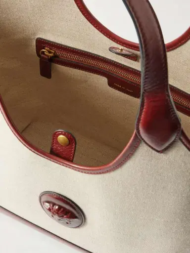 Versace Leather-trimmed Canvas Tote | Thumbnail 6 Versace Leather-trimmed Canvas Tote | Thumbnail 6