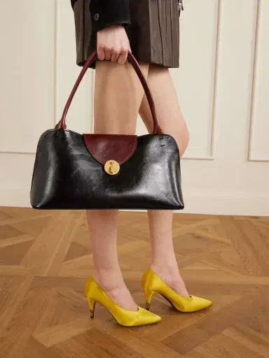 Versace Vivian Medium Two-tone Textured-leather Shoulder Bag | Thumbnail 3 Versace Vivian Medium Two-tone Textured-leather Shoulder Bag | Thumbnail 3