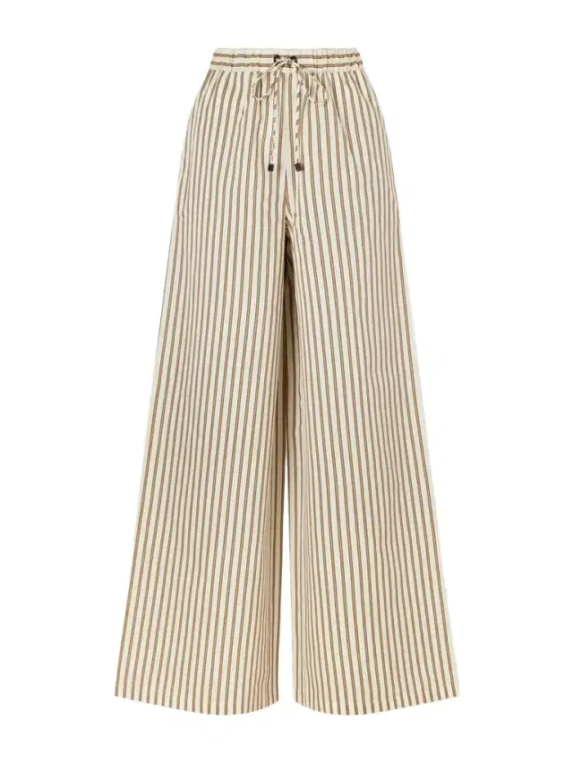 Striped Cotton And Silk-blend Pants Striped Cotton And Silk-blend Pants