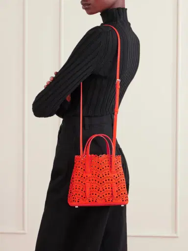 Alaïa Mina 20 Laser-cut Leather Tote | Thumbnail 2 Alaïa Mina 20 Laser-cut Leather Tote | Thumbnail 2