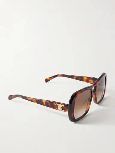 CELINE Eyewear Aviator-style Tortoiseshell Acetate Sunglasses | Thumbnail 3 CELINE Eyewear Aviator-style Tortoiseshell Acetate Sunglasses | Thumbnail 3