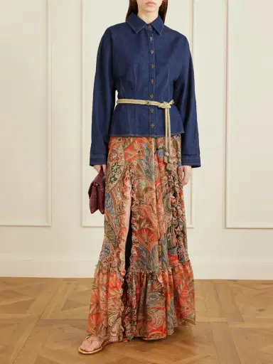 Etro Printed Silk Maxi Skirt | Thumbnail 2 Etro Printed Silk Maxi Skirt | Thumbnail 2