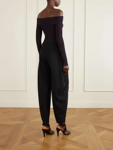 Alaïa Pleated Wool-blend Gabardine Tapered Pants | Thumbnail 3 Alaïa Pleated Wool-blend Gabardine Tapered Pants | Thumbnail 3