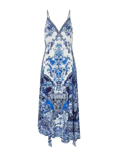 Camilla Crystal-embellished Printed Silk Midi Dress | Thumbnail 1 Camilla Crystal-embellished Printed Silk Midi Dress | Thumbnail 1