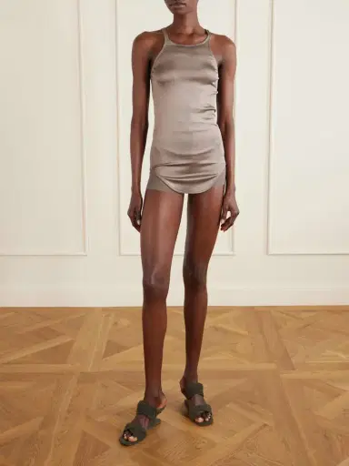Rick Owens Twisted Cantilever Suede Wedge Mules | Thumbnail 4 Rick Owens Twisted Cantilever Suede Wedge Mules | Thumbnail 4