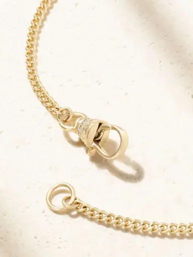 Lucy Delius Baby T-bar 14-karat Gold Diamond Necklace | Thumbnail 4 Lucy Delius Baby T-bar 14-karat Gold Diamond Necklace | Thumbnail 4