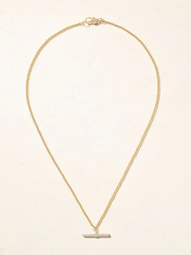 Lucy Delius Baby T-bar 14-karat Gold Diamond Necklace | Thumbnail 5 Lucy Delius Baby T-bar 14-karat Gold Diamond Necklace | Thumbnail 5