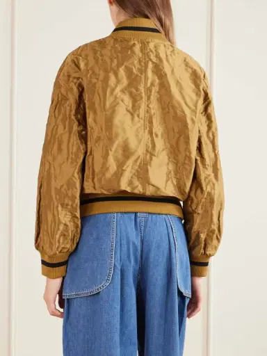 Loewe Anagram Crinkled Satin-twill Bomber Jacket | Thumbnail 3 Loewe Anagram Crinkled Satin-twill Bomber Jacket | Thumbnail 3