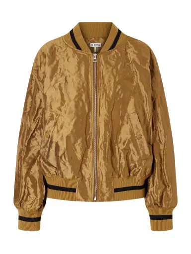 Loewe Anagram Crinkled Satin-twill Bomber Jacket | Thumbnail 1 Loewe Anagram Crinkled Satin-twill Bomber Jacket | Thumbnail 1