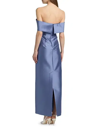 SACHIN & BABI Women's Michelle Bow Satin Gown - Twilight - Size 14 | Thumbnail 5 SACHIN & BABI Women's Michelle Bow Satin Gown - Twilight - Size 14 | Thumbnail 5