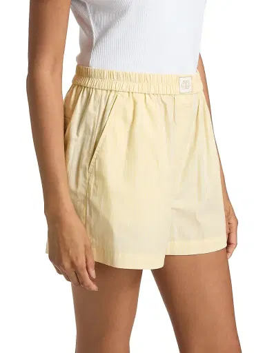 Simkhai Women's Sarah Cotton Shorts - Buttercream Stripe - Size Large | Thumbnail 4 Simkhai Women's Sarah Cotton Shorts - Buttercream Stripe - Size Large | Thumbnail 4