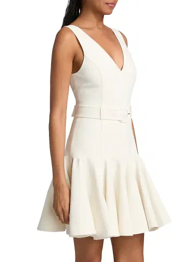 Cinq à Sept Women's Maeva Belted Drop-Waist Minidress | Thumbnail 4 Cinq à Sept Women's Maeva Belted Drop-Waist Minidress | Thumbnail 4