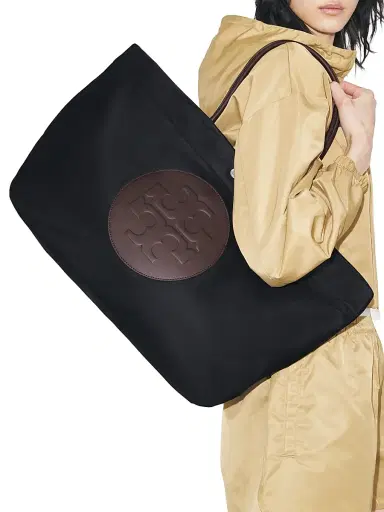 Tory Burch Women's Ella Logo Reversible Tote Bag - Black | Thumbnail 2 Tory Burch Women's Ella Logo Reversible Tote Bag - Black | Thumbnail 2