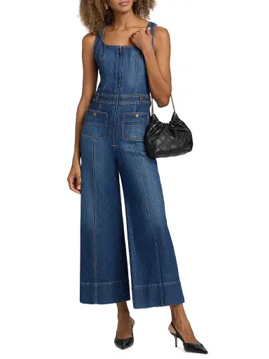Ramy Brook Women's Janet Denim Wide-Leg Jumpsuit | Thumbnail 2 Ramy Brook Women's Janet Denim Wide-Leg Jumpsuit | Thumbnail 2