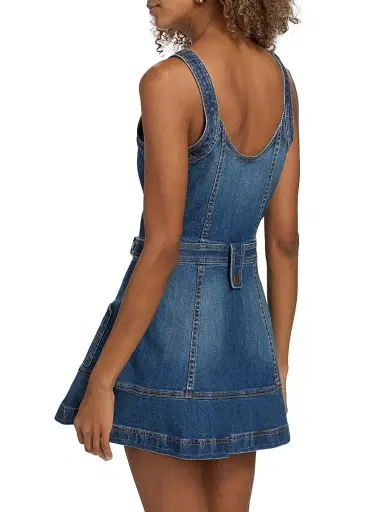 Ramy Brook Women's Karla Cotton Denim Minidress - Medium Wash | Thumbnail 5 Ramy Brook Women's Karla Cotton Denim Minidress - Medium Wash | Thumbnail 5