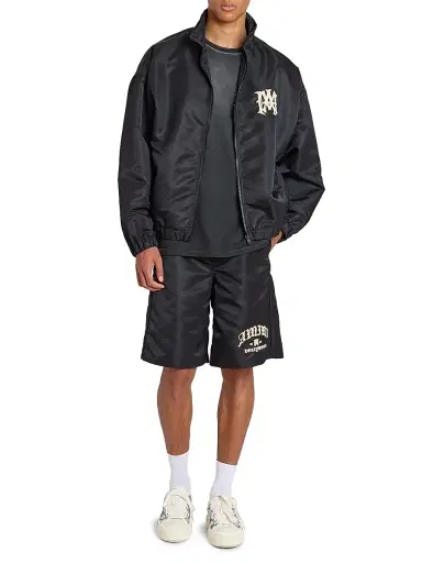 Amiri Men's Hollywood Embroidered Logo Jacket - Black | Thumbnail 2 Amiri Men's Hollywood Embroidered Logo Jacket - Black | Thumbnail 2