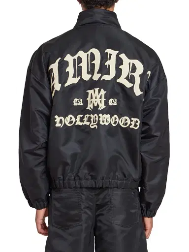 Amiri Men's Hollywood Embroidered Logo Jacket - Black | Thumbnail 5 Amiri Men's Hollywood Embroidered Logo Jacket - Black | Thumbnail 5