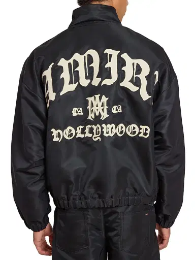 Amiri Men's Hollywood Embroidered Logo Jacket - Black | Thumbnail 6 Amiri Men's Hollywood Embroidered Logo Jacket - Black | Thumbnail 6