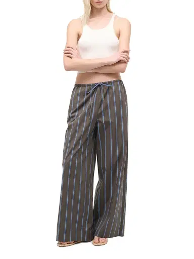 Staud Women's Mateo Striped Relaxed-Fit Drawstring Pants - Huntington Stripe - Size XL | Thumbnail 2 Staud Women's Mateo Striped Relaxed-Fit Drawstring Pants - Huntington Stripe - Size XL | Thumbnail 2