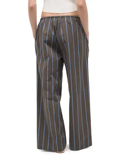 Staud Women's Mateo Striped Relaxed-Fit Drawstring Pants - Huntington Stripe - Size XL | Thumbnail 4 Staud Women's Mateo Striped Relaxed-Fit Drawstring Pants - Huntington Stripe - Size XL | Thumbnail 4