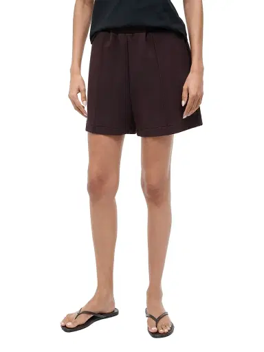 Staud Women's Fletcher Front Pleat Pull-On Shorts - Earth - Size XL | Thumbnail 3 Staud Women's Fletcher Front Pleat Pull-On Shorts - Earth - Size XL | Thumbnail 3