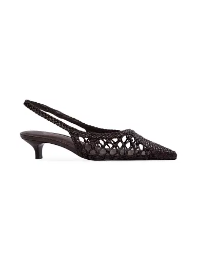 Black Suede Studio Women's Maggie 3MM Pumps - Black Coffee Leather | Thumbnail 2 Black Suede Studio Women's Maggie 3MM Pumps - Black Coffee Leather | Thumbnail 2
