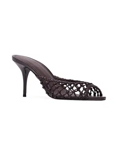 Black Suede Studio Women's Peach 80MM Mules - Black Coffee Leather - Size 12 | Thumbnail 2 Black Suede Studio Women's Peach 80MM Mules - Black Coffee Leather - Size 12 | Thumbnail 2