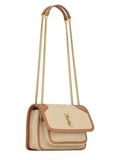 Saint Laurent Women's Niki Mini Shoulder Bag in Canvas and Leather - Desert Dust Brick | Thumbnail 3 Saint Laurent Women's Niki Mini Shoulder Bag in Canvas and Leather - Desert Dust Brick | Thumbnail 3