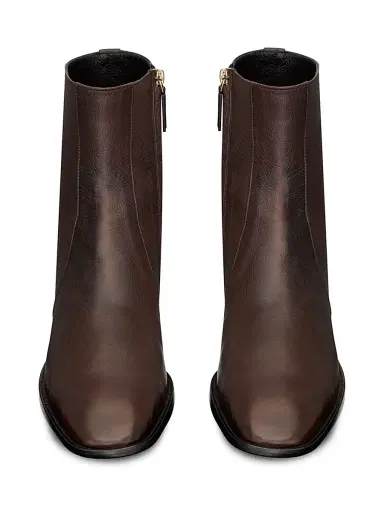 Saint Laurent Men's Stanton Boots in Grained Leather - Paris Brown - Size 9 | Thumbnail 4 Saint Laurent Men's Stanton Boots in Grained Leather - Paris Brown - Size 9 | Thumbnail 4