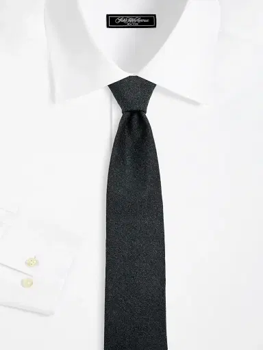 Canali Men's Impeccable Silk Tie - Charcoal | Thumbnail 2 Canali Men's Impeccable Silk Tie - Charcoal | Thumbnail 2